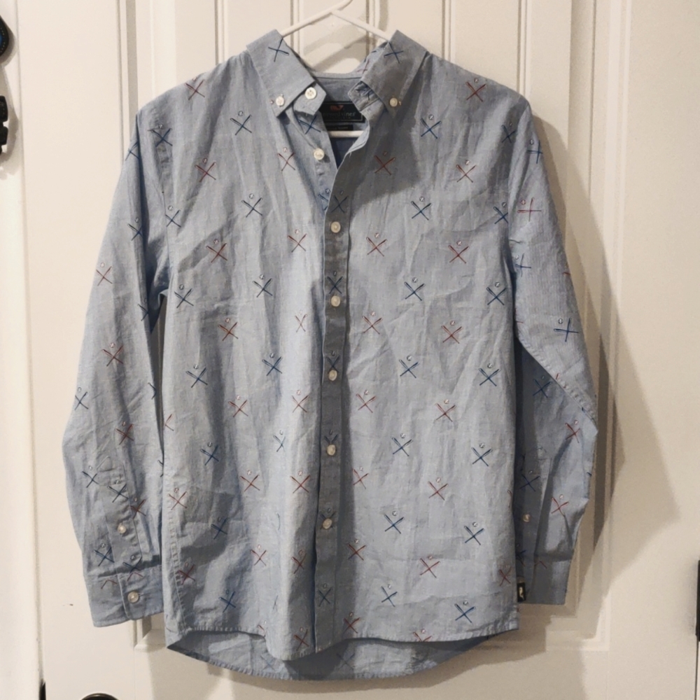 Vineyard Vines ⚾ youth baseball print polo